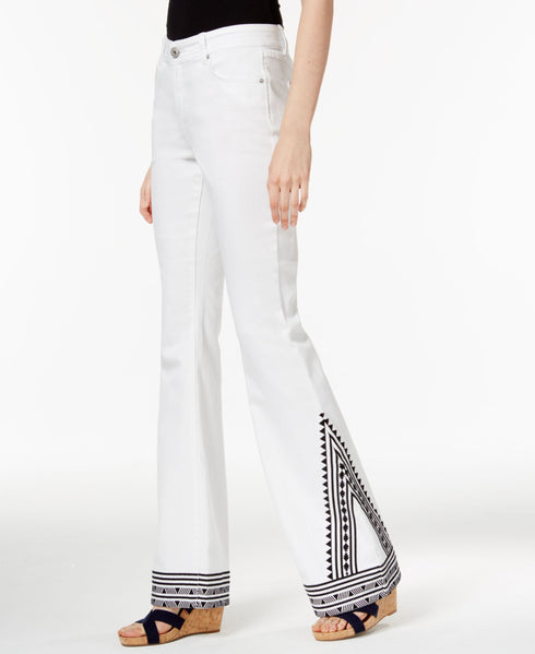 INC International Concepts Embroidered Flared Jeans